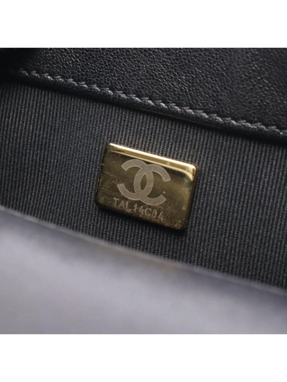 Chanel Shoulder Bag Mini Quilted Top Handle Black Lambskin Chain
